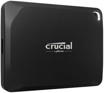Crucial X10 Pro 2TB USB-C External Portable SSD with 2100MB/s Speed for PC MAC PS5 Xbox Android iPad Pro, Black