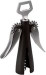 Peugeot - Souverain Wing Corkscrew - Double-lever Wine Opener with Integrated Bottle Cap Remover, Black, 20 cm
