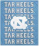 Pegasus Sports NCAA Echo Team Wordmark Plush Blanket- North Carolina Tar Heels, Team Color, 60x70