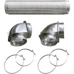 Builder's Best BDB110050 Semi-rigid Dryer Vent Kit With Close Elbow, Silver, 10.25in. x 5.25in. x 23.00in.