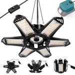 LIVOWALNY LED Work Light for Makita 18V Battery, Cordless 68W 6800LM LED Flood Light Battery Light Garage Light Battery Powered LED Light Flashlight for Construction Site, Workshop, Camping