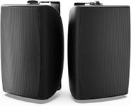 Herdio 8 Inch 600W Outdoor Speakers Passive Waterproof Wired with Powerful Bass, Wall Mount Durable Loud Sound System | Ideal for Large Spaces: Commercial Areas, Spacious Backyards, Auditorium (Black)