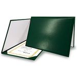 GraduationMall Diploma Cover Certificate Holder Graduation Covers for A4 Paper Classic Smooth Forest Green