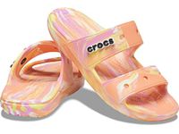 Crocs Unisex Adult Papaya/Multi Classic Sandal 207701-83F