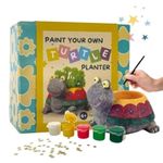 Craftopedia DIY Paint Your Own Ceramic Turtle Craft Activity Eco-Friendly Planter Kit (Age 5+)