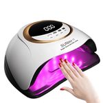 UV LED Nail Lamp, 280W Professional UV Nail Dryer Light for Gel Nails with 66 Beads, Fast Curing Gel Polish Lamp Auto Sensor 4 Timer Setting, Nail Art Drying Tools for Fingernail and Toenail