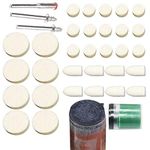 DIY Crafts Pack Of 35 Pcs, Multi, 2 Pcs Mandrel/Connecting Shank, Woolen Polishing Buffing Wheels 3.2mm Shank Mandrel Mini Drill Bits for(Pack Of 35 Pcs, Multi, 2 Pcs Mandrel/Connecting Shank)
