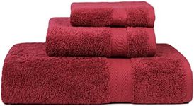 Trends Alley ECLAT Premium Bath Towels Set (Pack of 3) | 1 Bath Towel, 1 Hand Towel & 1 Face Towel | 100% Combed Cotton (500 GSM) | Super-Soft & Absorbent | Rapid-Drying Durability | Earth-Friendly