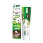 Aloe Dent Coconut Oil Toothpaste Fluoride Free , Natural Action, Vegan, Cruelty Free , SLS Free, Triple Action , Healthy Gums , 100 ml