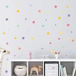 Colorful Star Wall Decal Stickers for Boys Girls Bedroom Removable Mixed Size Star Wall Stickers for Kids Baby Nursery Room Decorations