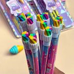 FunBlast Stylish Pencils Stationary Kit - Pencil Set with Ice-Cream Shaped Erasers for Kids, Boys and Girls, Birthday Return Gift Stationary Set (Multicolor)