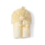 Clair de Lune | Soft Hooded Baby/Toddler Blanket | 100 x 75 cm | Animal Hooded Two Layered Cosy Snuggle Swaddle/Wrap | Designed for Baby Comfort | Newborn Essentials (Little Duck Yellow)