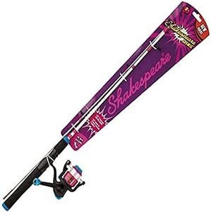 Shakespeare Combo Cosmic Canne à Pêche et Moulinet Spécialement Conçu pour les enfants, Ensemble Performant Prêt à Pêcher avec Fil de Pêche