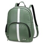 Chris & Kate 38Cm Cute Backpack For Teen Girls Soft Pu Leather Laptop College Designer Casual Travel Daypack Bag For Girls And Women (Olive Green)