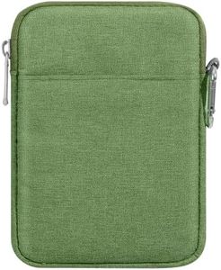 MoKo 6-7 Inch Kindle Sleeve Bag, Protective Nylon Cover Compatible with Kindle Paperwhite 2021, Fire 7 2022, All-New Kindle/Kids (11th Generation) 2022, Kindle Oasis E-Reader, Grass Green