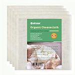 Cheesecloth Grade 90 20x20Inch Hemmed 100% Unbleached Cotton Reusable Ultra Fine Cheese Cloths for Straining Cooking Brewing Coffee Tea Cheesemaking and Baking As Strainer Filter - 50x50cm 4pcs