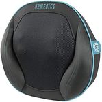 HoMedics Gel Back Massager Massage Chair Pillow Cushion, Multi Use, Relax Back Neck Shoulder Lumbar Leg Muscles, Deep Kneading Shiatsu Soothing Heat, Gel Node Natural Touch Treatment for Home + Office