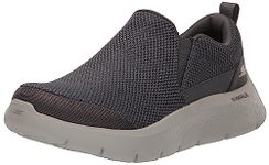 Skechers Men's Gowalk Flex-Athletic Slip-on Casual Loafer Walking Shoes with Air Cooled Foam Sneaker, Charcoal, 8 X-Wide