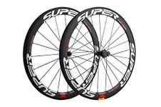 SUPERTEAM S50 Carbon Wheel 700C Clincher Wheelset 700C (Glossy RED/White)