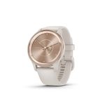 Garmin vívomove Trend, Stylish Hybrid Smartwatch with Health and Fitness functions, Dynamic Watch Hands, Touchscreen Display and up to 5 days battery life, Ivory