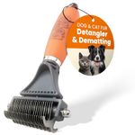 GoPets Dematting Comb with 2 Sided Professional Grooming Rake for Cats & Dogs