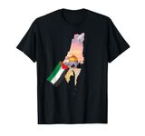 Boy Hold Palestine Flag Palestinians Map Jerusalem's City T-Shirt