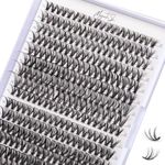 Lash Clusters 320pcs Individual Lashes 30D&40D DIY Lash Extensions D Curl Lash Clusters False Eyelashes Natural Look 10-16mm Mix Cluster Eyelash Extensions EASY TO USE (30D+40D-0.07D)