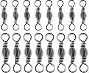 ECSiNG 300Pcs 8# Fishing Rolling Swivel 10# Fishing Swivels Barrel Metal Fishing Tackle Line Connector Fishing Accessories for Saltwater Freshwater