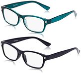 The Reading Glasses Company Dark Blue Aquamarine Readers Value 2 Pack Mens Womens RR77-3Q +2.50