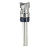 Solid Carbide Compact Compression Flush Trim Router Bit 1/4 Shank, 2+2 Flute, 1/2" Diameter, 1/2" Cutting Length, Pattern and Mortising Trim Router Bit, Template Top Bearin Router Bit by SICWOOD