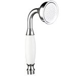 Brass Shower Head Traditional Victorian Style Handheld Shower Sprayer Chrome Polished