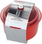 Easy Cook 2.5 Litre Polly Carbonate Non-Staining Microwave Rice and Veg Steamer, Red