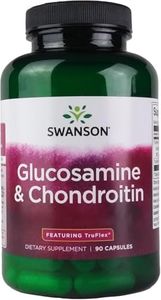 Swanson Glucosamine & Chondroitin - Nutrition Supplement Promoting Joint Integrity, Movement & Flexibility - Wellness Formula Supporting Daily Joint Maintenance - (90 Capsules, 900mg Each)