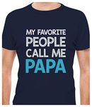 Tstars My Favorite People Call Me Papa Shirt Gifts for Dads Fathers Day Dad Grandpa Shirts for Men X-Large Navy