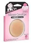 Hollywood Fashion Secrets Silicone Coverups, Hypoallergenic, Reusable, Washable, Gentle on Skin, Ultra Thin, Self Adhesive, Medium Shade, 1 Pack