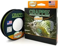 FINS Crappie Braid - Ultra-Strong, Thin Diameter Braided Fishing Line Reels for Crappie, Perch & Sunfish - 8 lb - 2000 Yds - Slate Green
