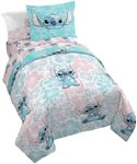 Jay Franco Disney Lilo & Stitch Full Comforter Set - 7 Piece Bedding Includes Sheet Set & Pillow Covers - Super Soft Kids Floral Bedding