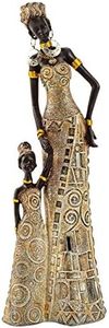 Lifestyle & More Scultura moderna figura deco donna africana oro/marrone altezza 31 cm