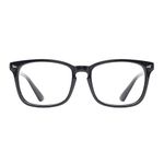 TIJN Blue Light Blocking Glasses for Women Men Clear Frame Square Nerd Eyeglasses Anti Blue Ray Computer Screen Glasses (Black)