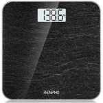 RENPHO Digital Bathroom Scales for Body Weight, Weighing Scale Electronic Bath Scales with High Precision Sensors Accurate Weight Machine for People, LED Display, Step-On (ST/LB/KG), Marble, Core 1S