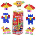 Toyzone Building Blocks | Building Blocks Game | Educational Toy | Smart Activity Fun & Learning Blocks | Colorful Blocks | Block Puzzle | for Kids Age 1-7 Years (Building Blocks - 90 pcs)