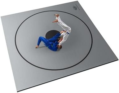 RYUSPORTS 10' x 10' Wrestling & MMA Mat, Jiu Jitsu Mats, 1.25 in High-Density XPE Foam, Sealed Edges, Lightweight 42 lb with Carry Bag, Home Gym BJJ Judo Martial Arts Training Flooring