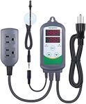 Inkbird ITC308S Temperature Controller for Aquarium with Submersible Probe, Heating Cooling Outlets Thermostat for Heater and Cooling Fans