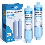 DIYOLE Garden Hose Filter for Filling Pool, Hot Tub, Spa, Greatly Reduces Sediment, Chlorine, Heavy Metals and Odors, Standard 3/4" Garden Hose Thread, Up to 8,000 Gallons(2 Pack)