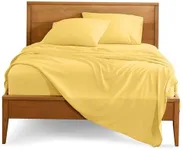 Bare Home Split Head Flex King Sheet Set - 1800 Ultra-Soft Microfiber Bed Sheets - Double Brushed - Deep Pockets - Easy Fit 4 Piece Set - FlexTop King Bedding (Split Head Flex King, Lemon Drop)