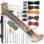 WILDAIR Paracord Bracelet Jig Kit with Marlin Spike Paracord FID Set 12 Lacing Needles/Fids for Paracord or Leather Work Paracord Tool Adjustable Length 4" to 13" Paracord Jig Bracelet Maker