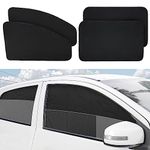 XCBYT Car Window Shades, 4 Pack Car Priavcy Curtains Side Window Sun Shades for Car Baby 100% Light Block Sun Shade for Car Window for Car Camping, Napping, Sleeping, Breastfeeding, Cloth Changing