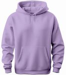 SouledThreads Hoodie for Men/Women | Plain Solid Cotton Fleece Hooded Sweatshirt Unisex Fit Casual wear Hoodie - Lavender - L