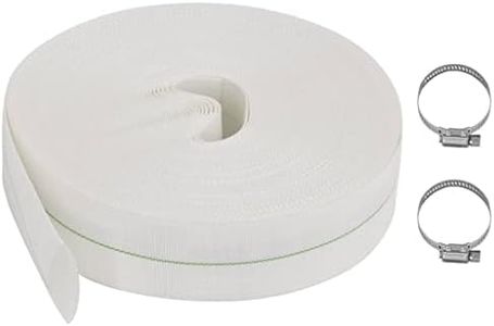 vidaXL Lay Flat Water Hose-Polyethylene and Polyester, 25 Meters Long, 1.5" Diameter, 8 bar Working Pressure, White