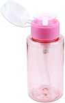 PANA Professional No Wording Labeled Push Down Liquid Pumping Bottle Dispenser (7 oz, PINK)